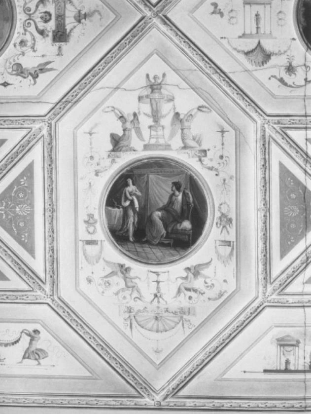 Psiche chiede aiuto a Giunone - di Pietro Moro, decorazioni di Borsato, Palazzo Duse Masin